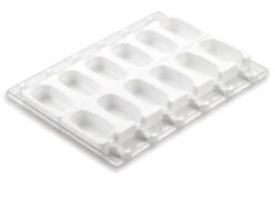 Silikomart SteccoFlex Ijsvorm 12 Ijsjes 9 X 5 Cm Silicone Wit