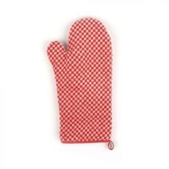 Bunzlau Castle Kleine Ruit Ovenwant Katoen Rood