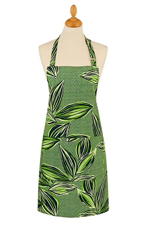 Ulster Weavers Geo Leaves Schort Katoen Groen