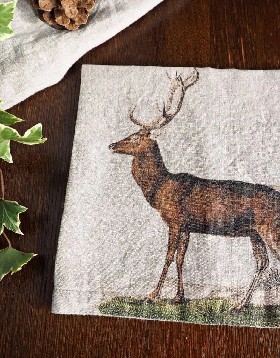 Oldenhof Wild Animals Servet 45 X 45 Cm Linnen 6 Stuks - Afbeelding 3