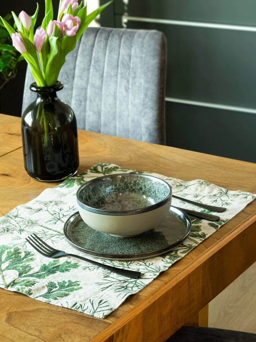 Oldenhof Herb Coreander Placemat 35 X 48 Cm Linnen 2 Stuks - Afbeelding 3