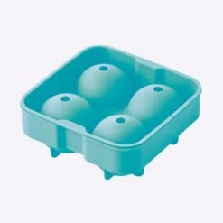Dotz Ijsblokjesvorm Rond 4 Ijsblokken ΓΈ 6 Cm Silicone Aquablauw