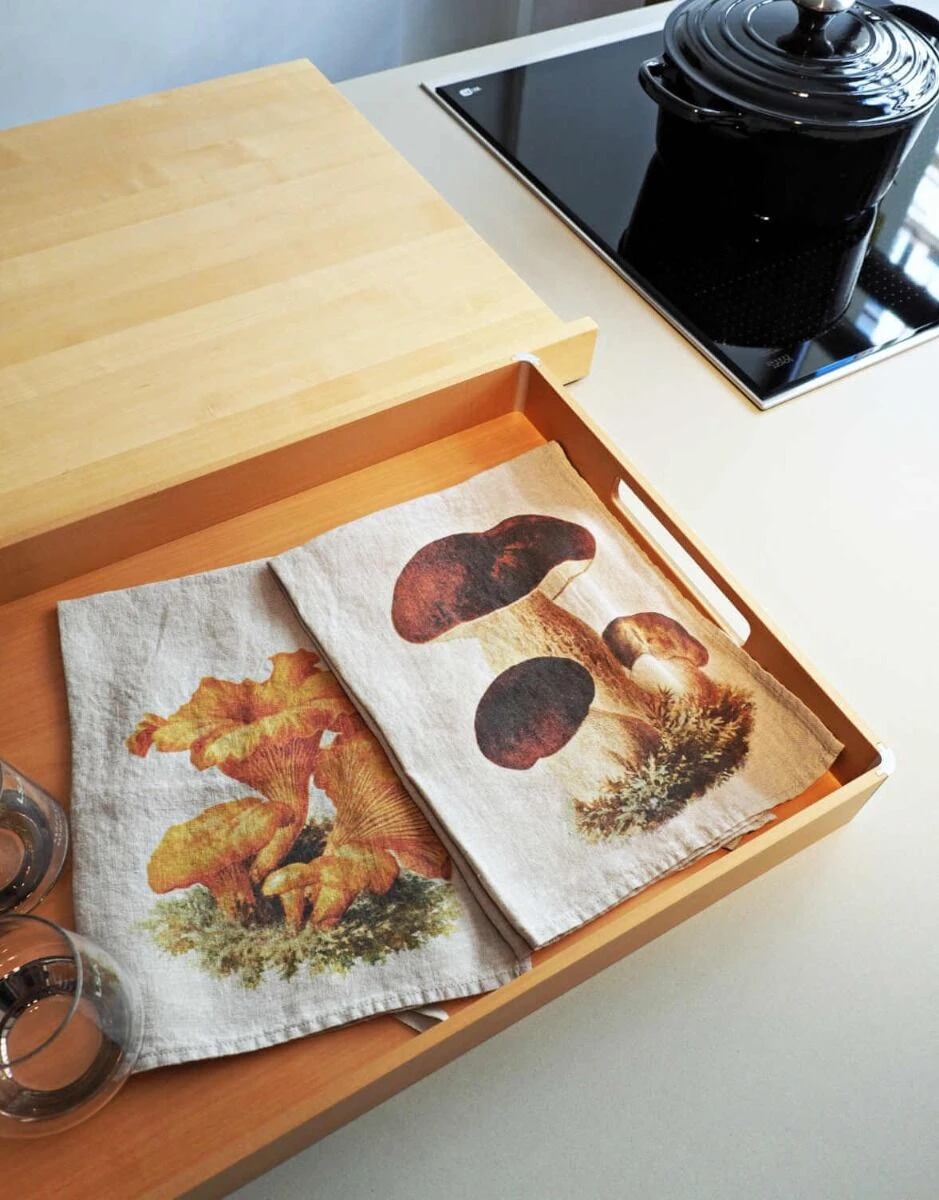 Oldenhof Mushrooms Handdoek 42 X 60 Cm Linnen 2 Stuks