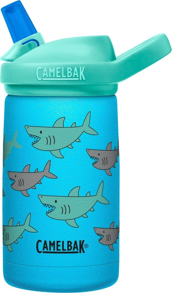 Camelbak Eddy+ Kids Vacuum Insulated Drinkfles 350 Ml Rvs School Of Sharks