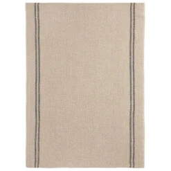 Charvet COUNTRY Theedoek 52 X 75 Cm Gewassen Ecru Met Donkere Streep