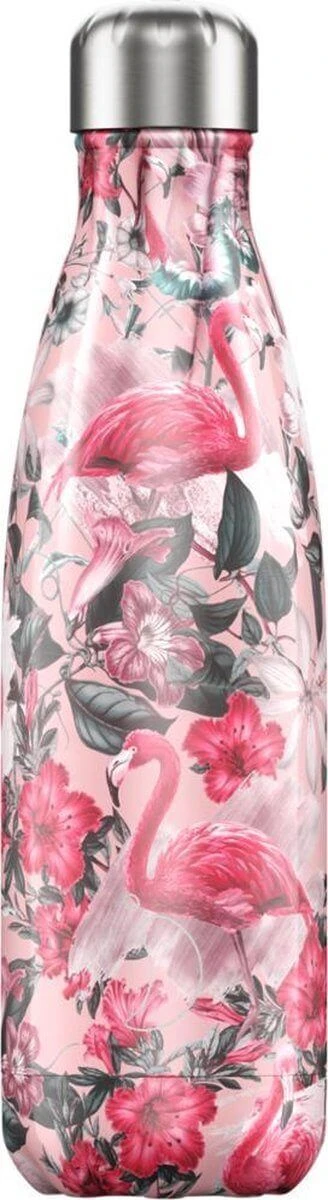 Chilly's Bottle Flamingo 3D Waterfles 500 Ml Rvs