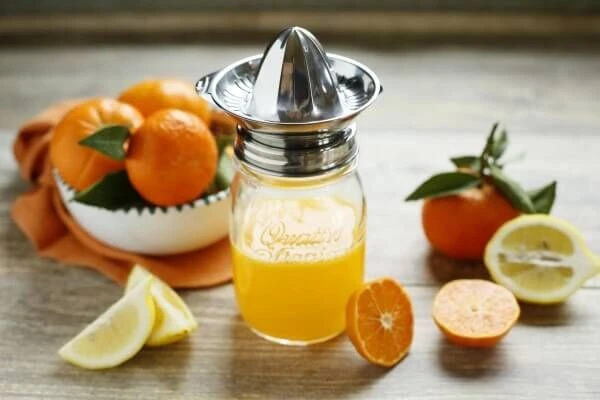 Happy Tappi Voorraadpot Met Sinaasappelpers 500 Ml Glas Rvs - Afbeelding 2