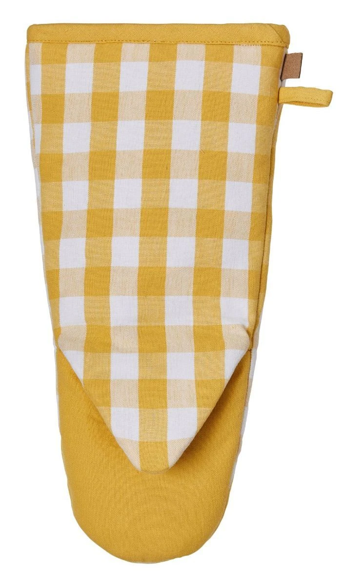 Ulster Weavers Gingham Yellow Ovenwant Katoen Geel