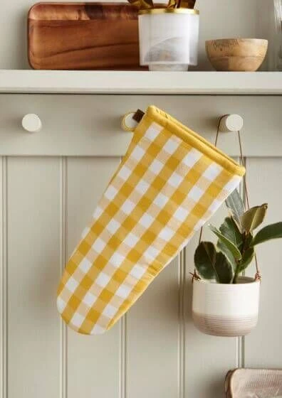 Ulster Weavers Gingham Yellow Ovenwant Katoen Geel - Afbeelding 3
