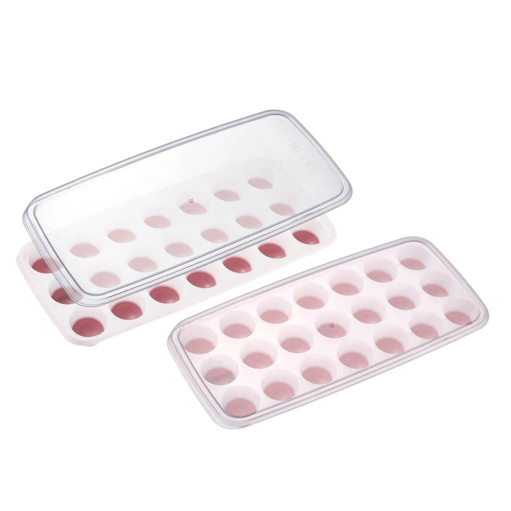 Westmark Ijsblokjesvorm Met Deksel Voor 42 Ijsblokjes Silicone Wit 2-delig