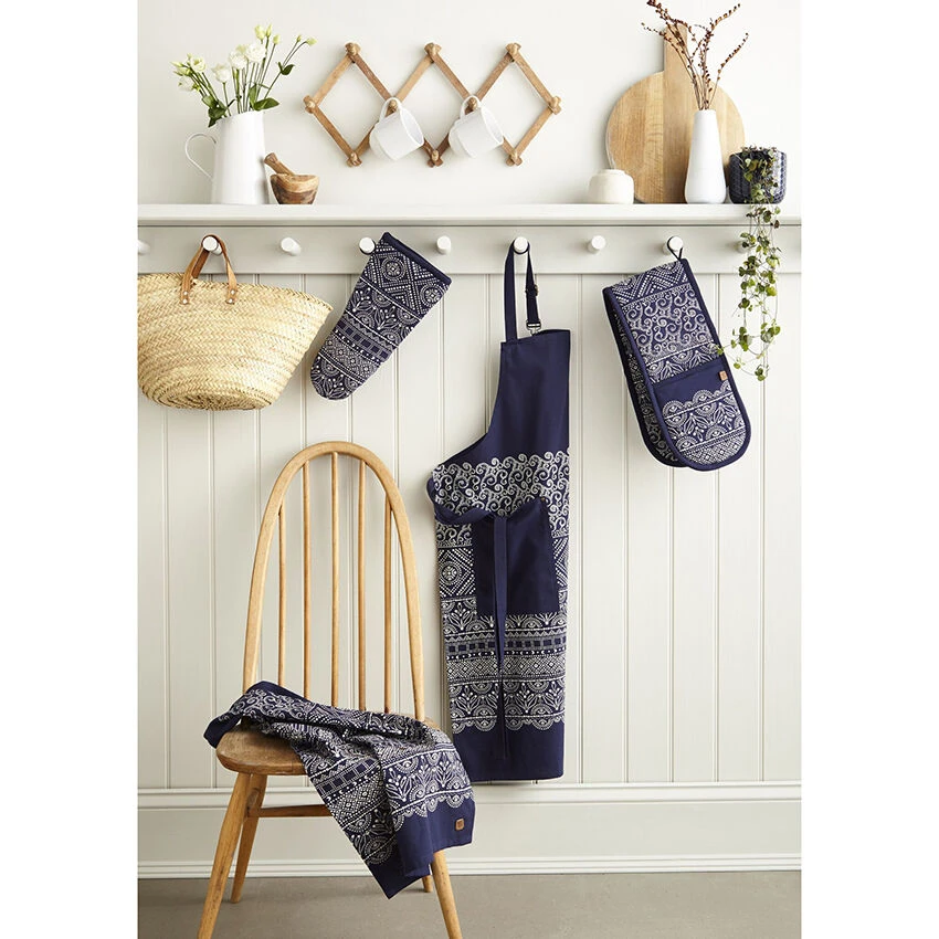 Ulster Weavers Indigo Batik Schort Katoen Blauw - Afbeelding 3