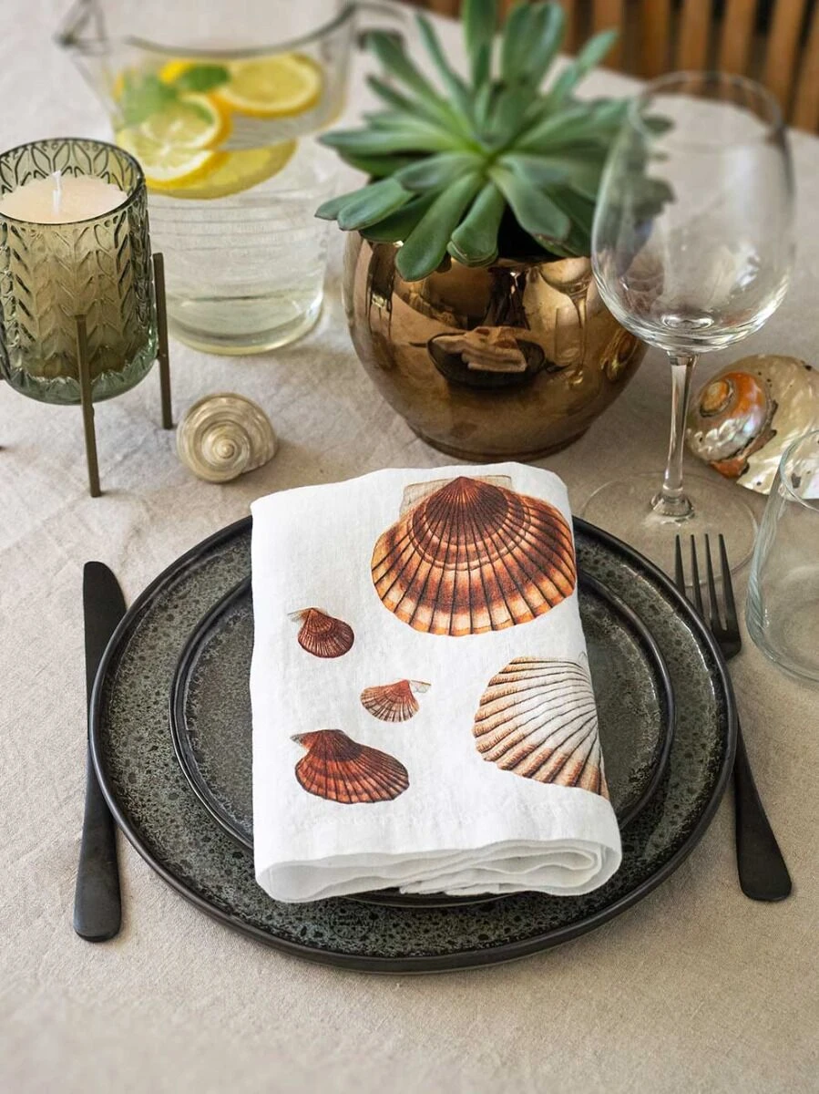 Oldenhof Sea Animals Servet 45 X 45 Cm Linnen 6 Stuks - Afbeelding 3