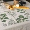 Oldenhof Herb Coreander Placemat 35 X 48 Cm Linnen 2 Stuks