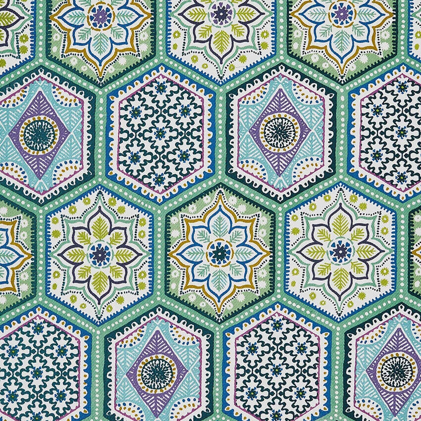 Ulster Weavers Lisbon Tiles Lange Pannenlap Katoen Groen - Afbeelding 2