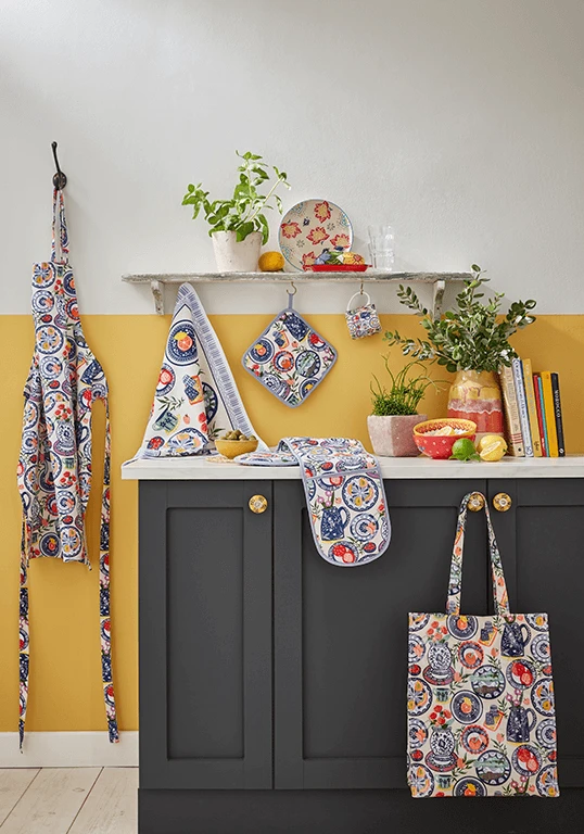 Ulster Weavers Mediterranean Plates Lange Pannenlap Blauw - Afbeelding 3