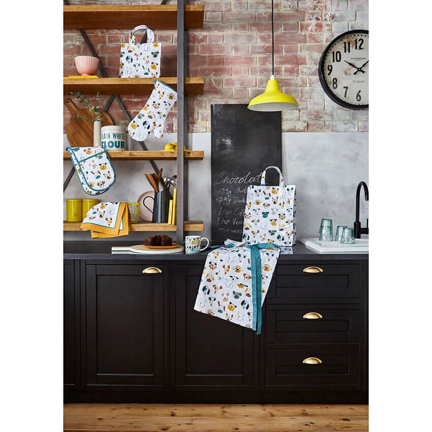 Ulster Weavers Mutley Crew Lange Pannenlap Katoen Blauw - Afbeelding 3