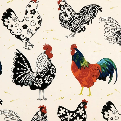 Ulster Weavers Rooster Lange Pannenlap Katoen Beige - Afbeelding 2