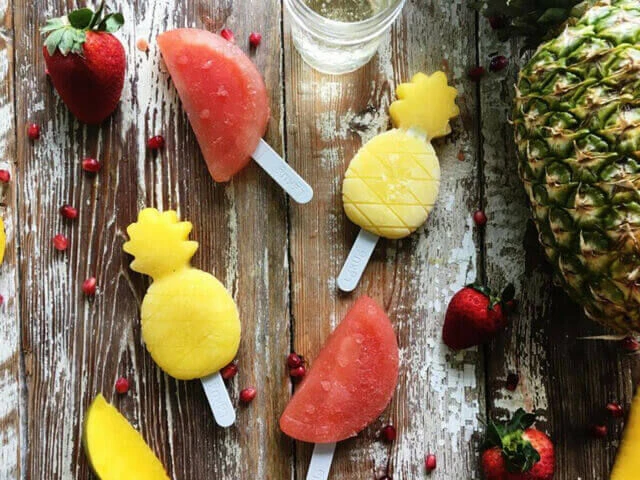 Lekue Lékué Fun & Sun Ijsvorm Watermeloen Ananas Silicone Rood 4 Stuks - Afbeelding 2