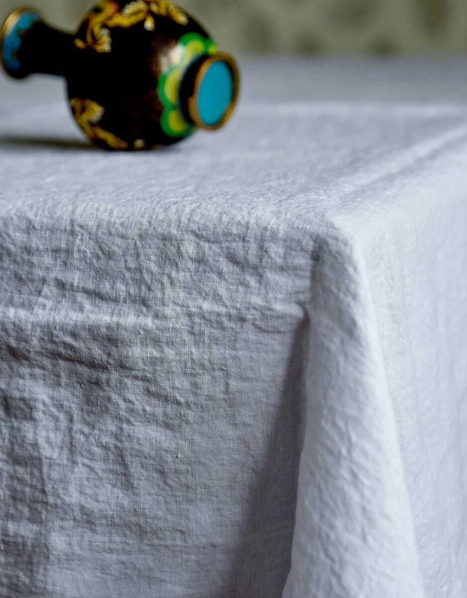 Oldenhof White Tafelkleed 170 X 250 Cm Linnen - Afbeelding 4