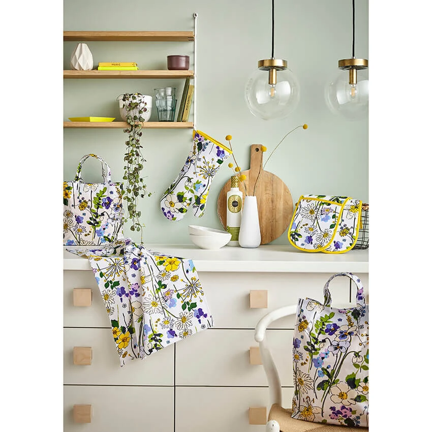 Ulster Weavers Wildflowers Lange Pannenlap Katoen Geel - Afbeelding 3